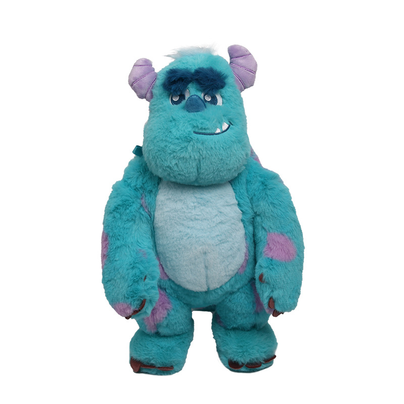 迪士尼正品苏利文公仔毛绒玩具怪兽大学蓝色毛怪拉链背包书包批发