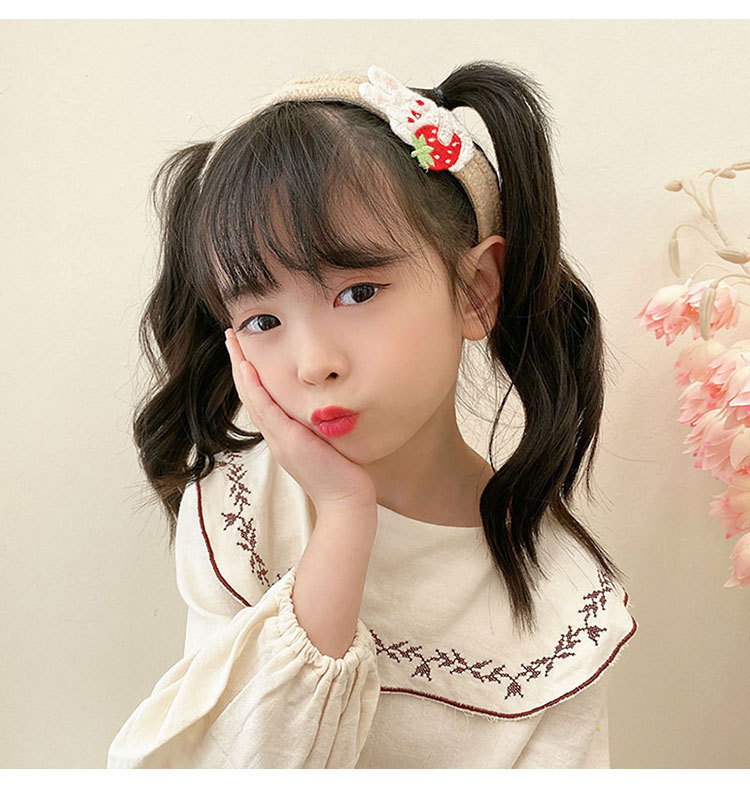 儿童刘海贴碎发贴秋季女童公主可爱魔术贴发箍女童粘头发发带头箍