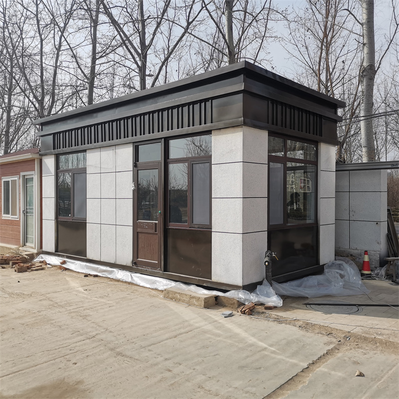 可移动真石漆活动房成品 钢结构岗亭门卫室值班室办公室监控室