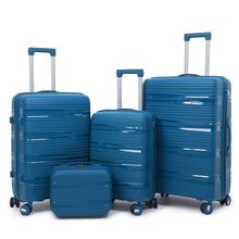 精致外贸跨境大容量PP拉杆箱拉链新款行李箱学生密码箱便携旅行箱
