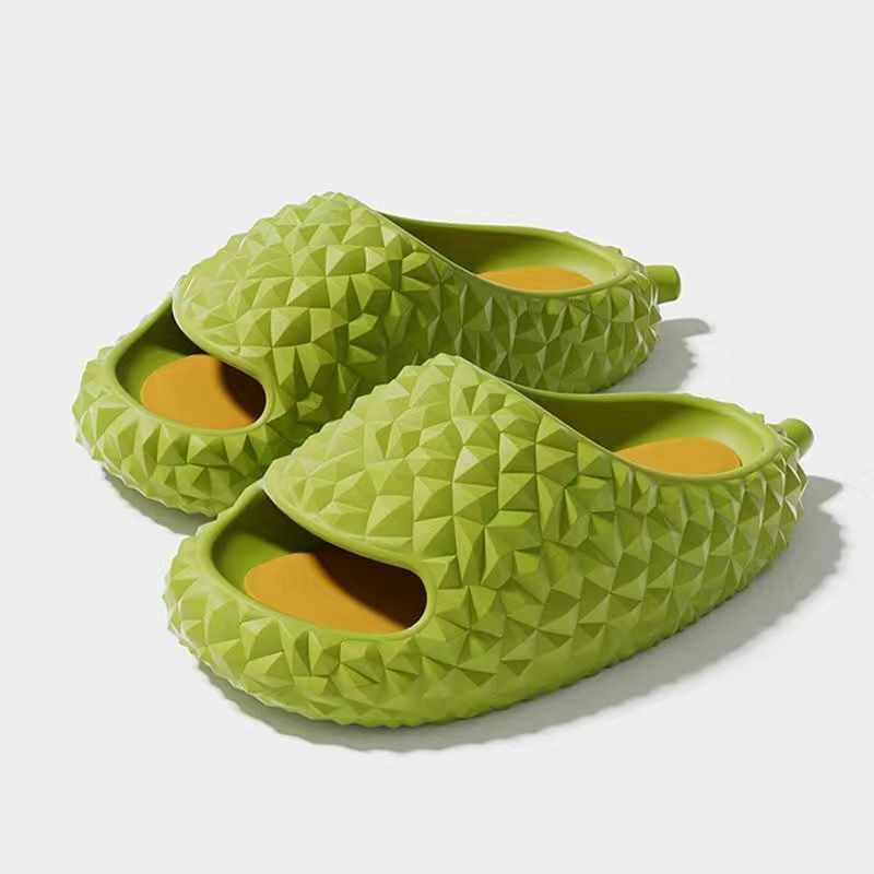 Home Slippers Shit Feeling Female Summer Internet Celebrity Durian Fashion Ins Couple Shit Feeling Outdoor Slippers Cross-Border Delivery
