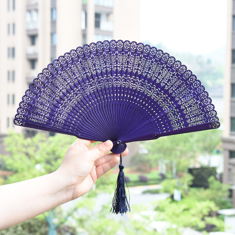 德清厂家中国风男女全竹折扇古风汉服旗袍舞蹈团扇礼品广告扇制作