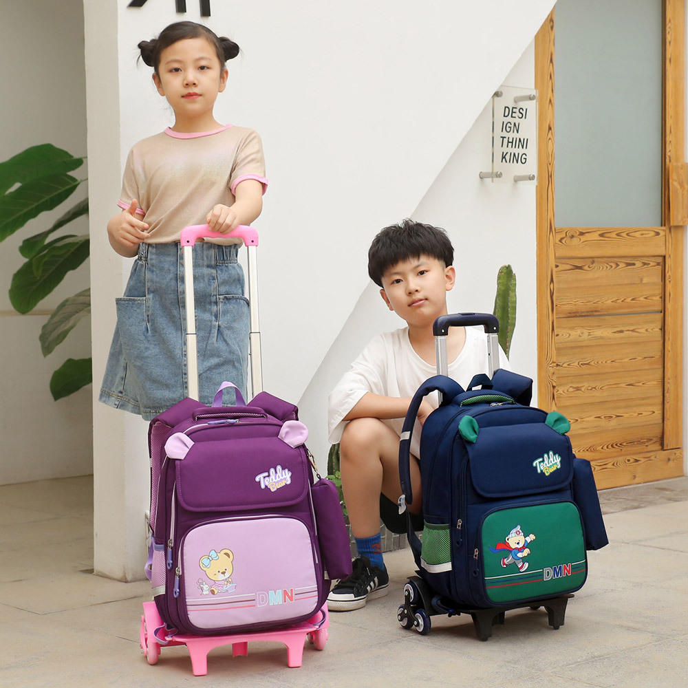 小学生1-6年级男女儿童拉杆书包可拆卸6-12岁爬楼梯减负双肩包潮
