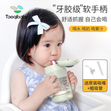 taoqibaby淘气宝贝ppsu儿童水杯学饮杯婴儿6个月以上吸管杯学饮杯