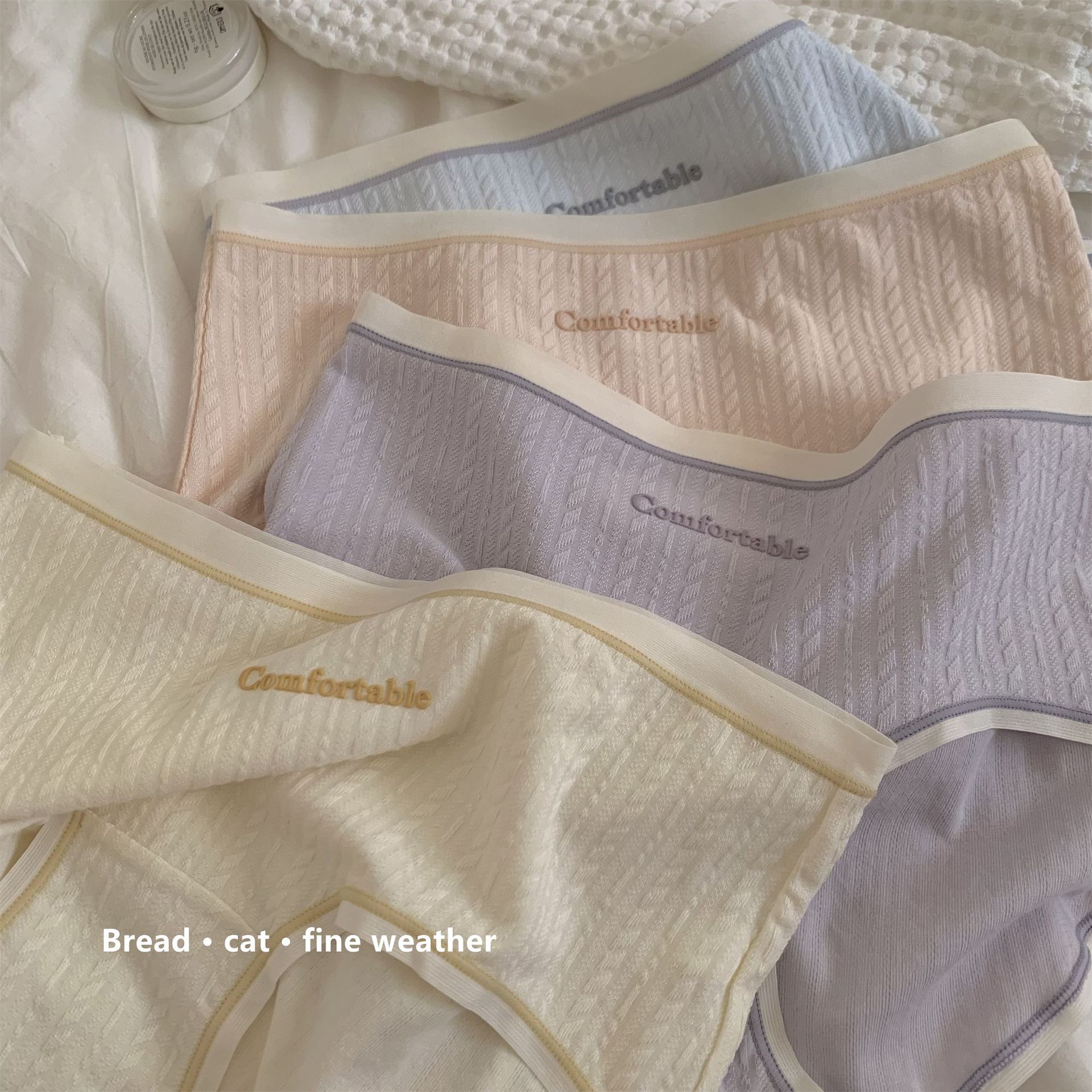 [Gentle and Romantic] Simple Girl Mid-Waist Underwear Comfortable Letters Cotton Autumn and Winter Skin-Friendly Girls' Briefs