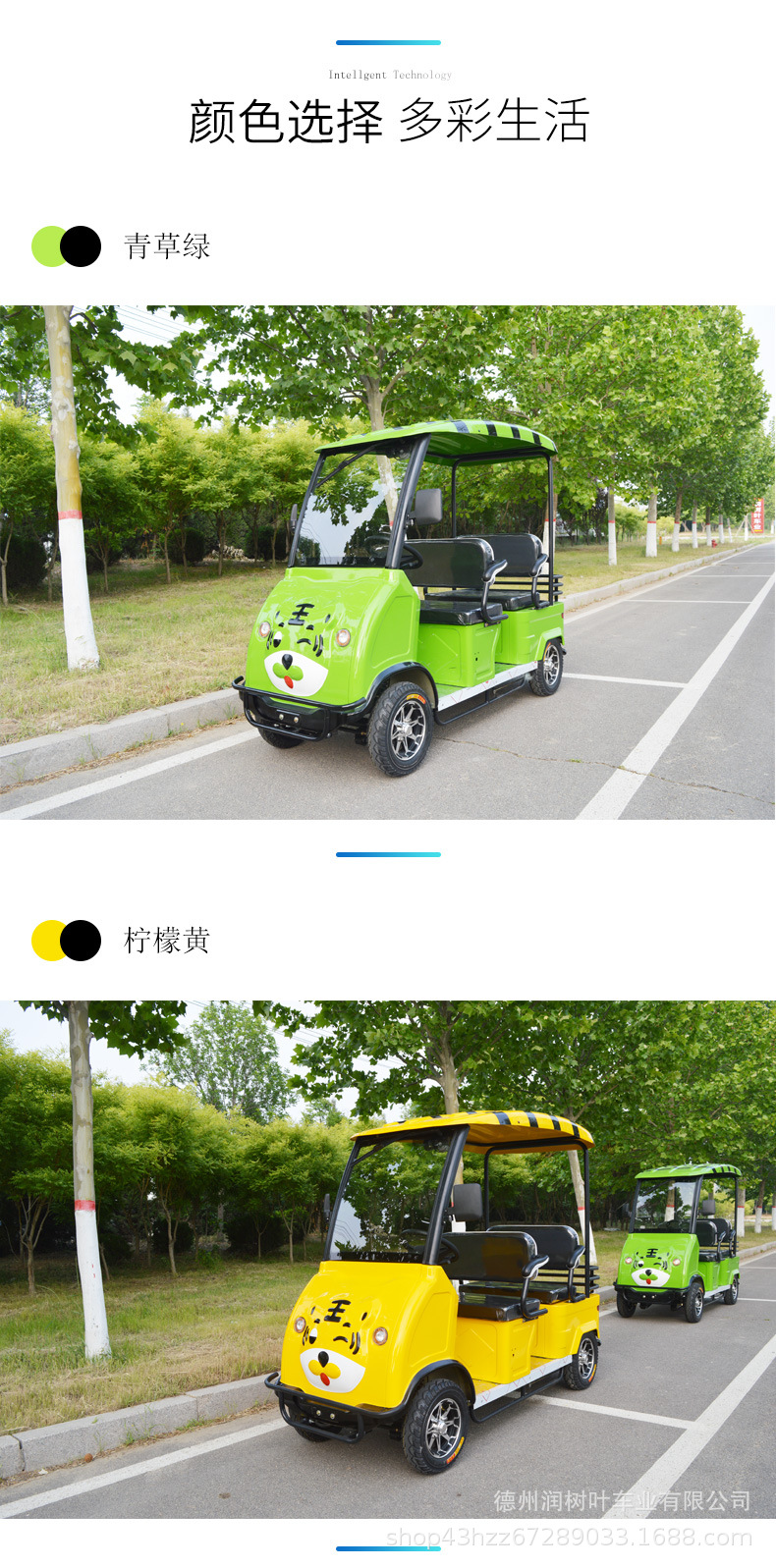 旅游景区观光车公园游乐园电动扫码自驾车广场代步休闲四轮电瓶车