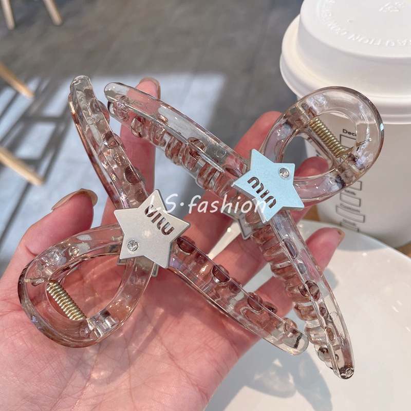 High-Grade Tea Coffee Color Big Catch Home Multiple Measuring Back Head Updo Shark Clip Hair Claw Sub Fashion Hairpin Hairpin