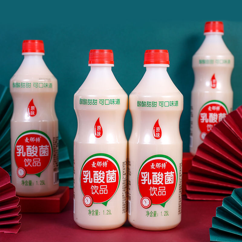 新货麦那特大瓶乳酸菌益生菌发酵含乳饮料家庭分享装