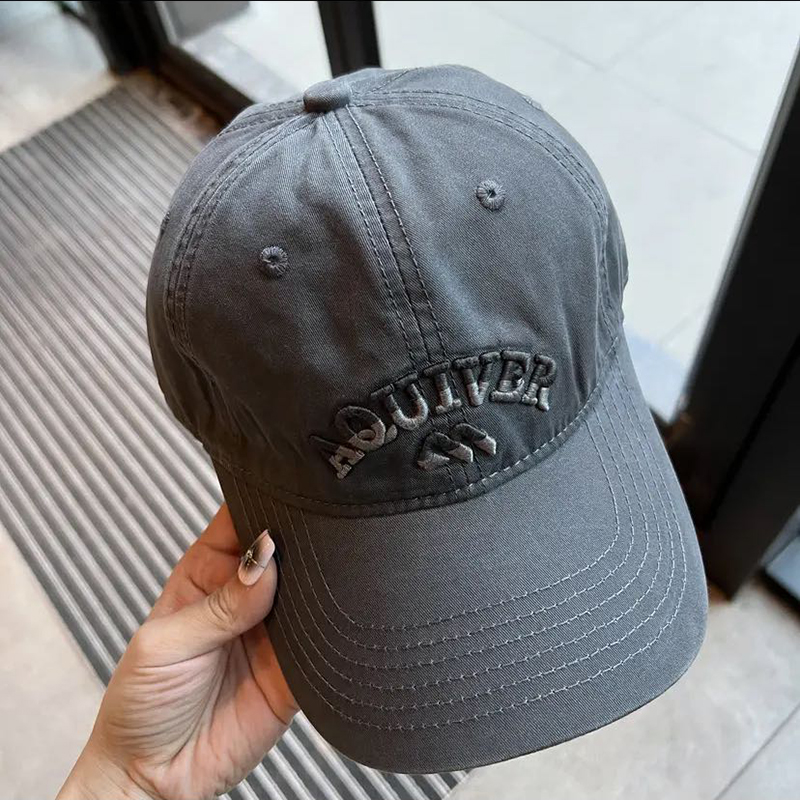 Korean Style Ins Street Couple Peaked Cap Three-Dimensional Letter Embroidery Soft Top Baseball Cap Men's and Women's Same Style Look Small