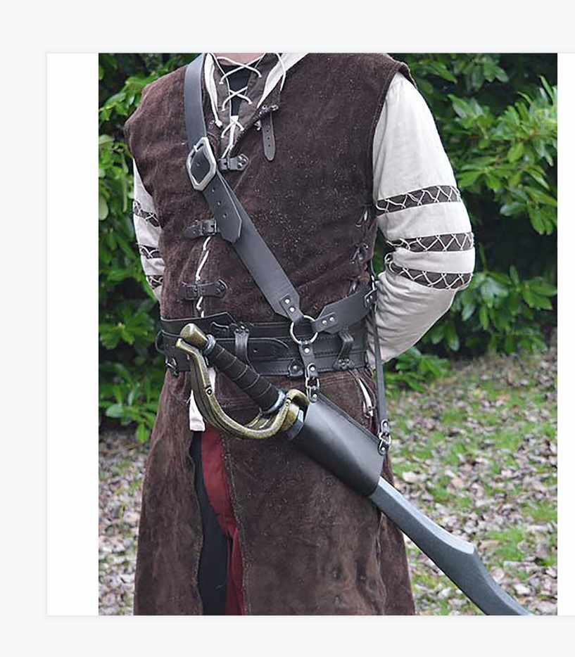 欧洲中世纪武士斜挎皮带扣pu剑套舞台剧表演cos摄影写真道具