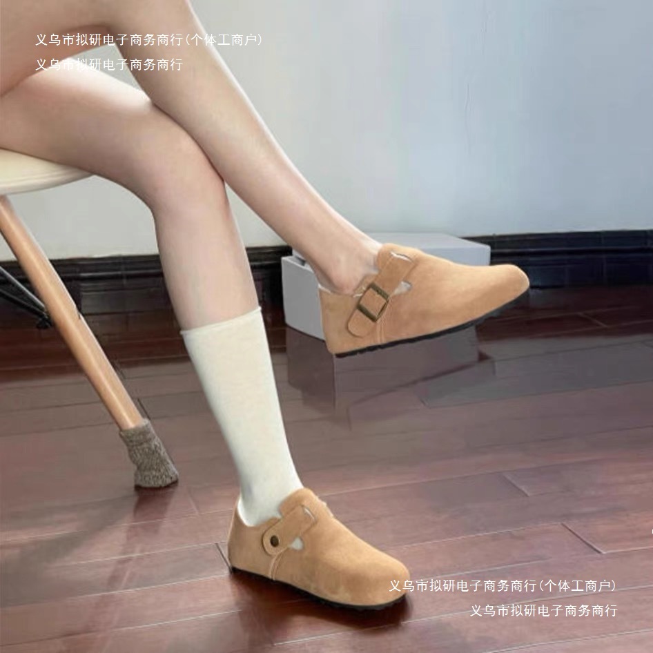 秋冬博肯厚底增高内增高6毛毛鞋女32软底33小码勃肯鞋全包鞋31