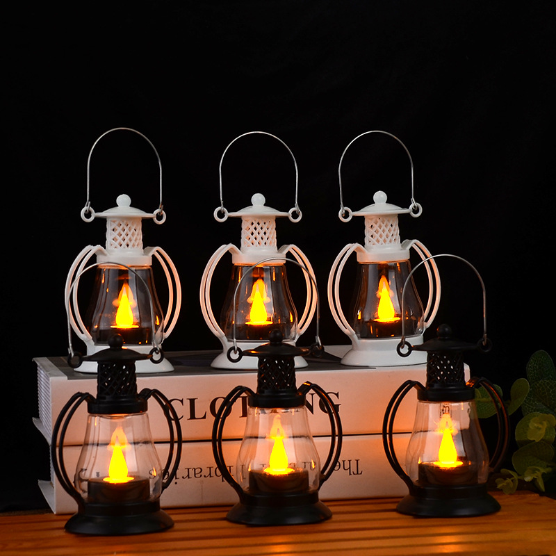 LED Electronic Candle Retro Portable Small Oil Lamp