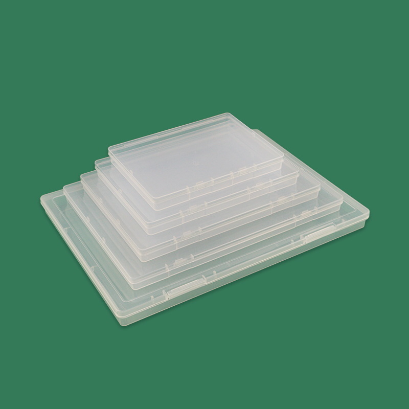 义乌亚马逊零件盒1.7cm外贸透明收纳盒首饰零件高透长方形 塑料盒