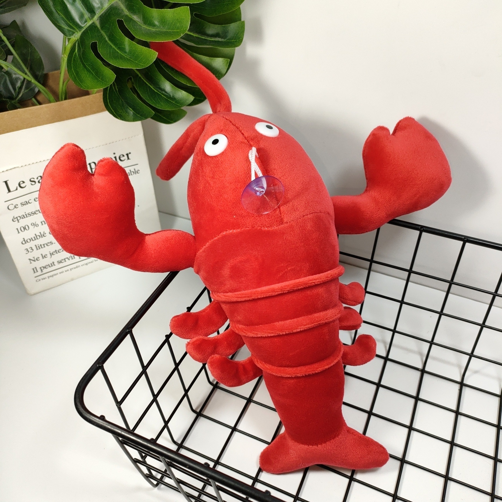 可爱小龙虾公仔毛绒玩具红色龙虾抱枕玩偶布偶娃娃男孩儿童抓机