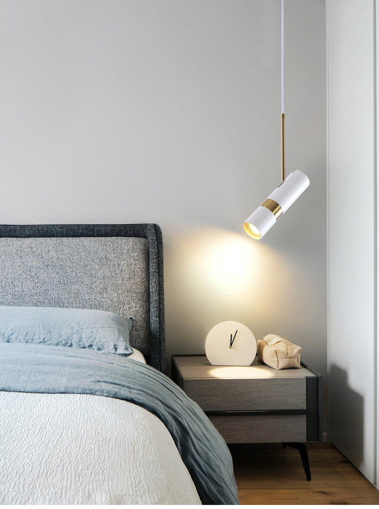 极简卧室床头吊灯创意现代简约长线北欧网红轻奢餐厅卓吧台小射灯