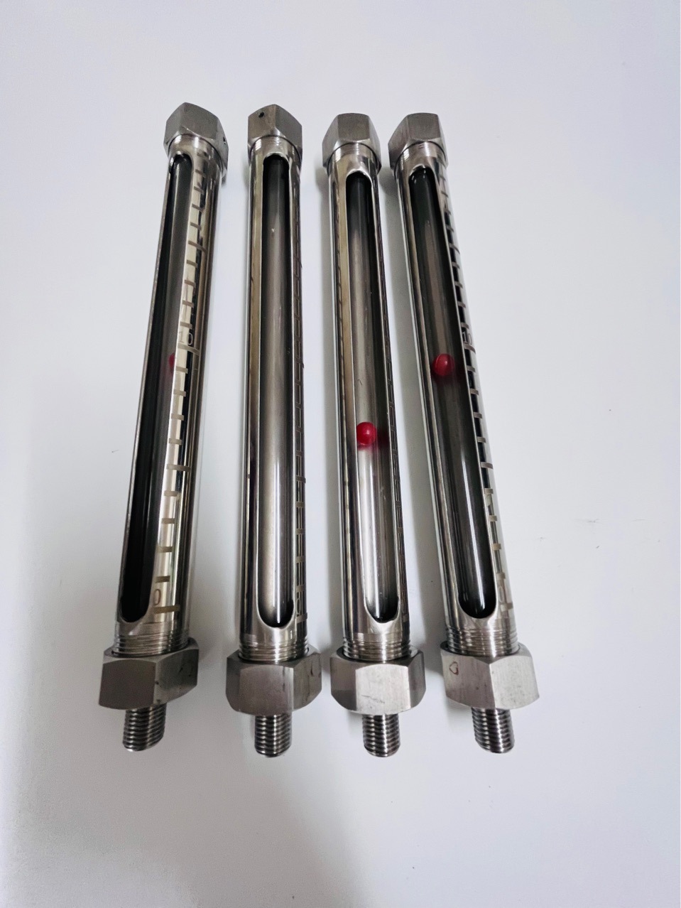 304不锈钢玻璃管/油位观察窗双头外丝/4分液位计可视直通/有机管