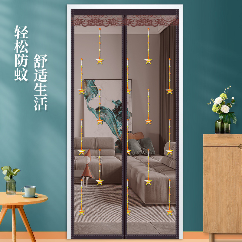防蚊纱门帘夏天防蝇家用纱窗磁性魔术贴加密全磁条自吸磁铁门蚊帐