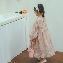 2024春季新款童装 儿童连衣裙 女童粉色亮片仙女裙