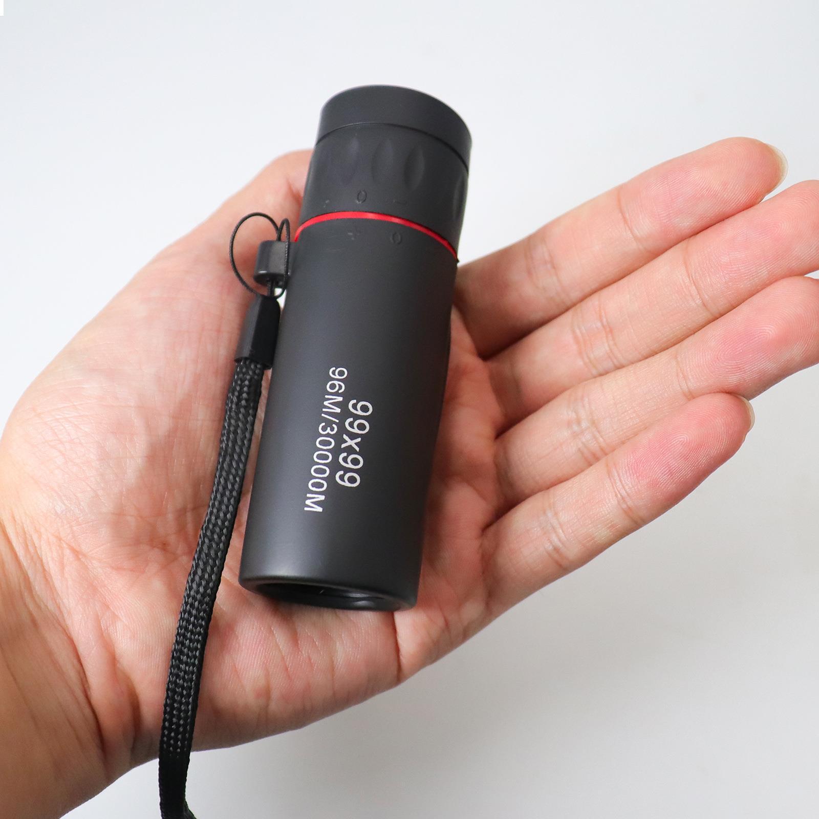 99x99迷你单筒望远镜微光夜视变焦户外便携旅行(不含手机配件)