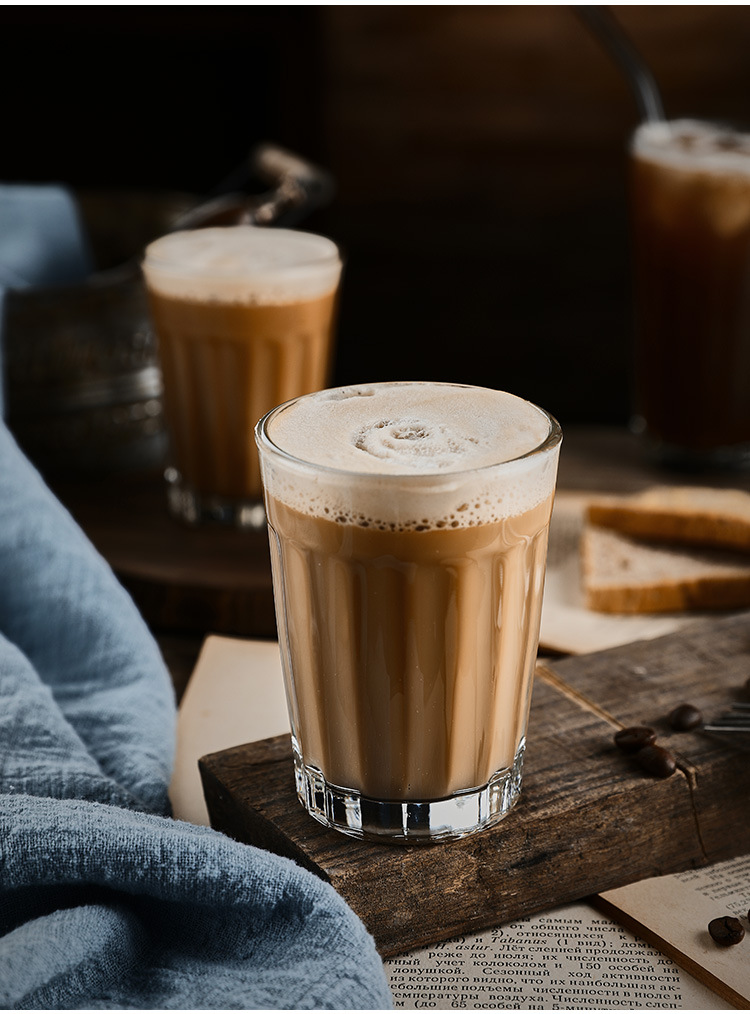 ins 网红咖啡厅冰咖啡拿铁杯冰美式玻璃杯拉花咖啡杯啤酒杯果汁杯