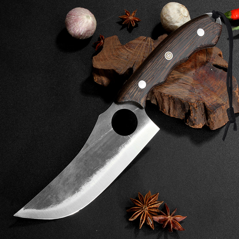 手工锻打剔骨刀户外尖刀6寸猪肉分割刀屠宰杀猪刀5cr15 厂家零售