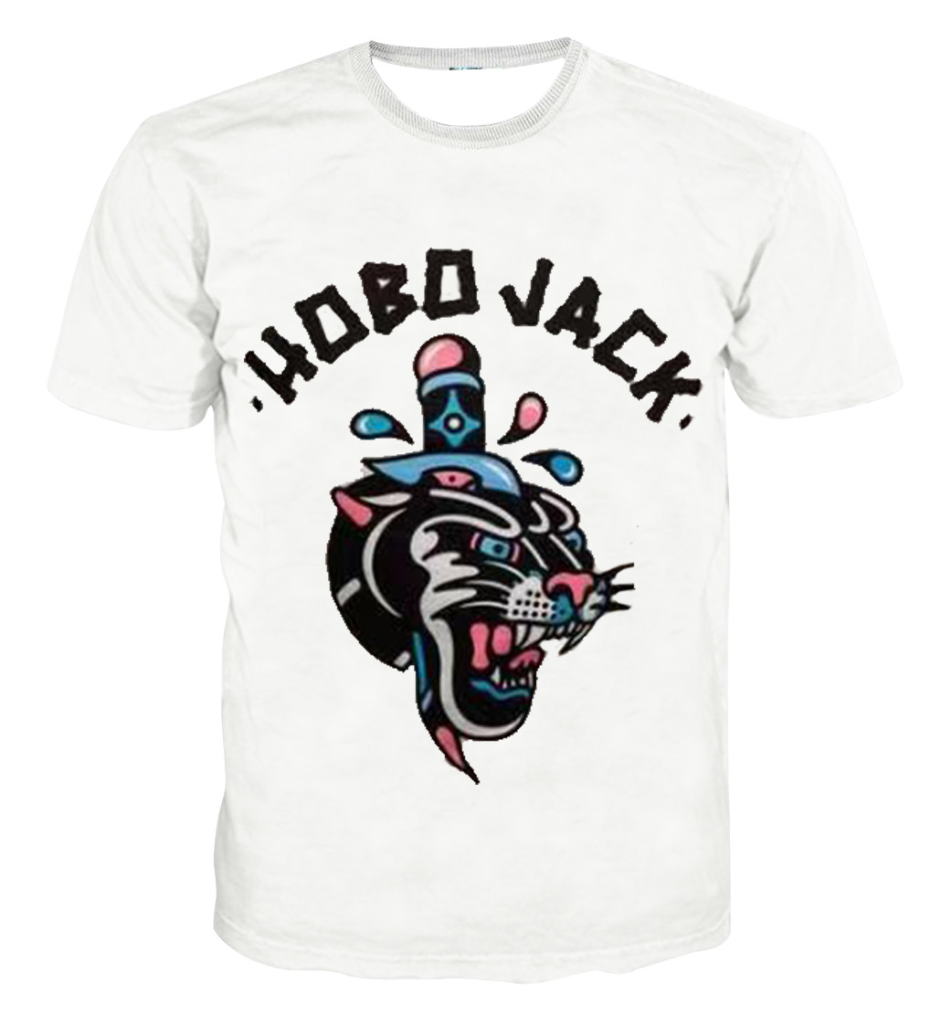 欧美流行嘻哈风男t恤 创意设计麦克风图案印花短袖男上衣