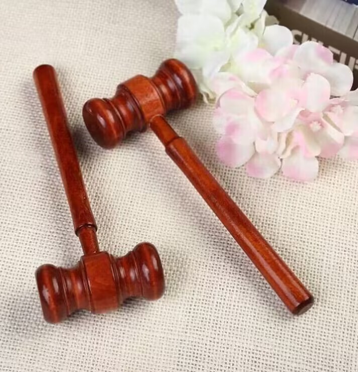 木锤子法槌实木小木槌拍卖锤法官锤审判锤荷木锤儿童玩具抓周用品