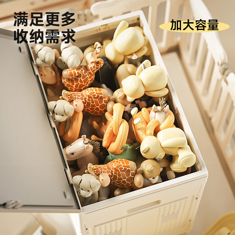 folding storage box household super large capacity toy book storage cabinet with lid clothes sundries organizing storage gadget