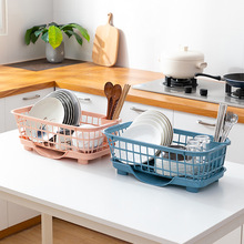 BB4C批发碗架简约碗筷放置柜厨房放碗拉篮柜子台面沥水简易小