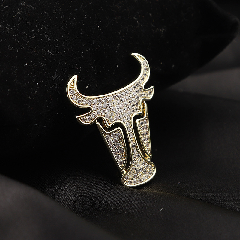 新款牛气冲天胸针 创意个性十二生肖牛男士别针时尚西服大衣配饰