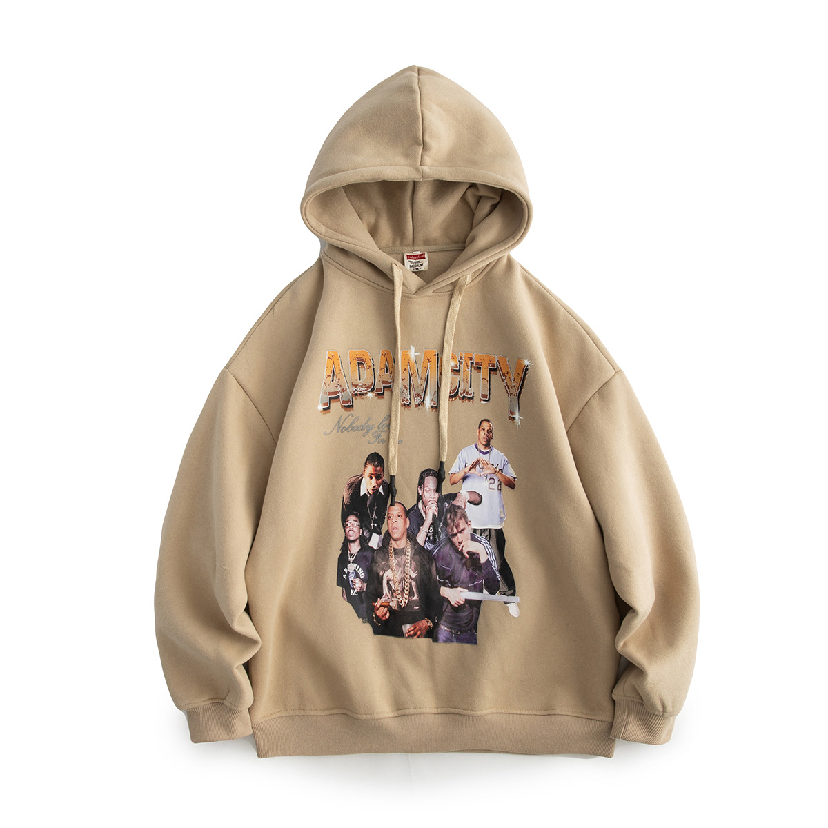 悟航2021 aw 日系冬季新款日系复古潮流印花连帽卫衣男女潮hk81