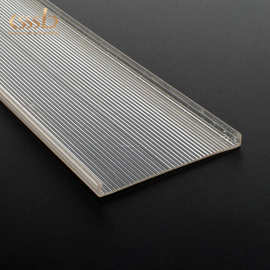 厂家定制透明pc条形灯罩带齿纹扩散效果灯条平面型灯具配件罩壳