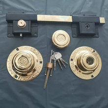 铁大门焊接齿条锁庭院锁木门铁门门双扇门锁老式机械锁插销大门锁