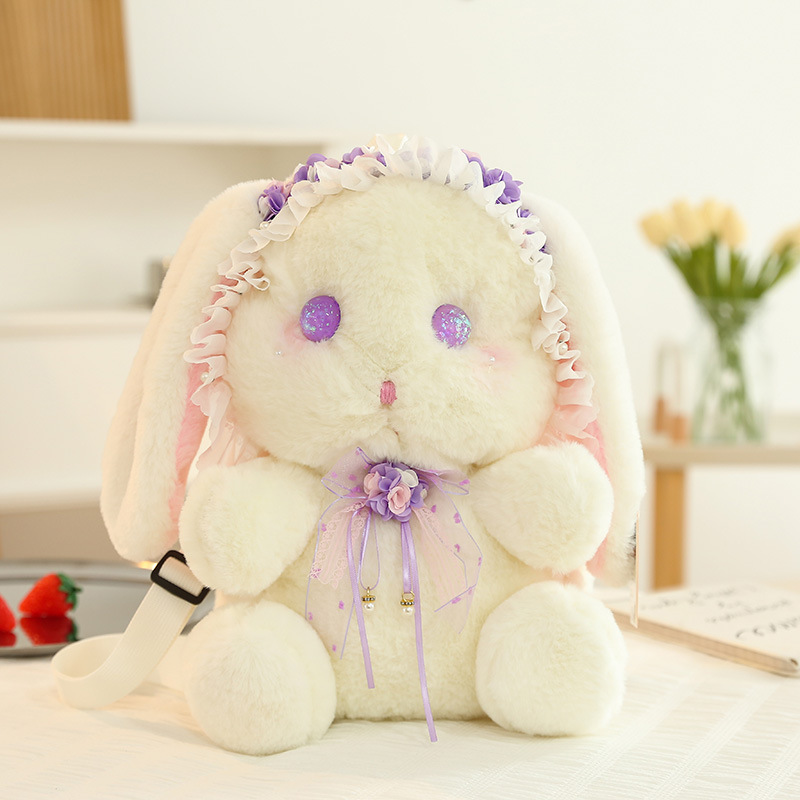 Cross-Border New Arrival Lolita Rabbit Bag Women's Cross-Body Bag Handbag Cute Plush Toy Backpack Wholesale