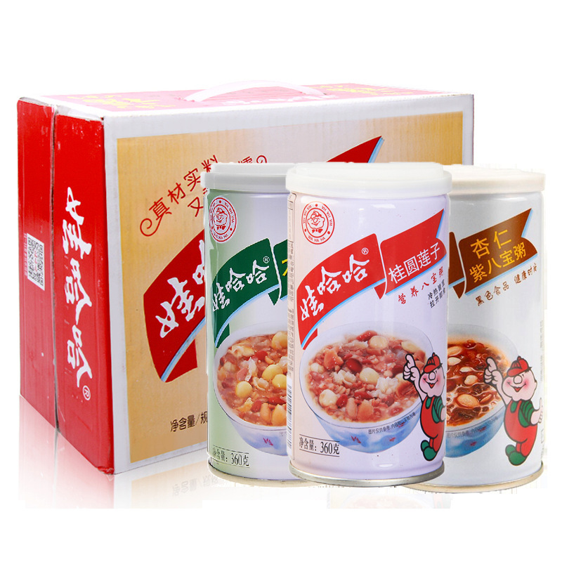 娃哈哈八宝粥米360g罐装整箱 早餐营养即食粥五谷杂粮速食粥年货