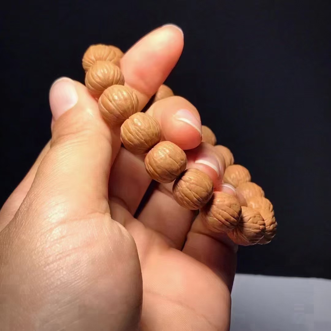 土豪猴头凤羽猴头核桃单圈文玩猴头108长串猴头手串 大量批发