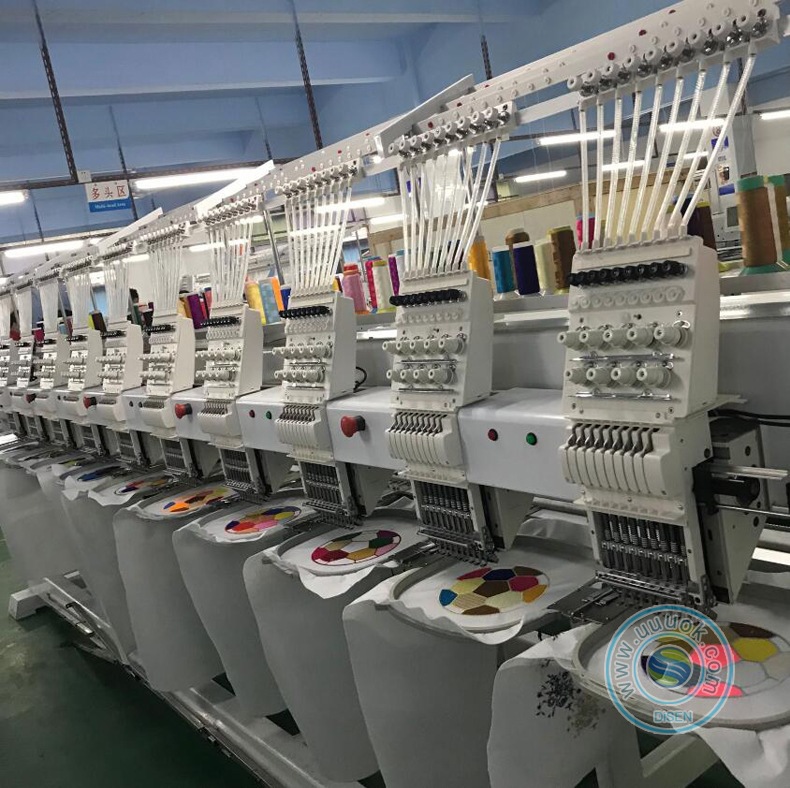 广州十头电脑绣花机 10头大豪电脑帽绣机 平绣 成衣绣 刺绣