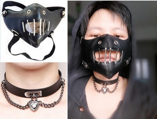 赛博朋克口罩动漫摄影舞台道具哈雷嘻哈口罩酒吧蒸汽朋克面具