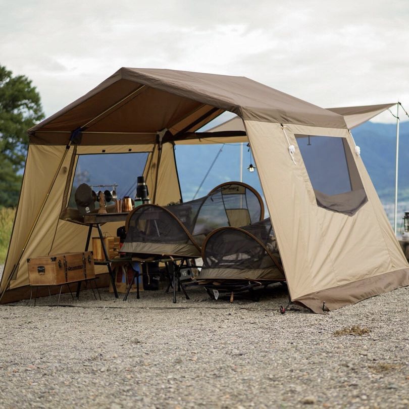 小川别墅帐篷户外露营多人野营帐篷奢侈52r复刻非ogawa小屋帐篷
