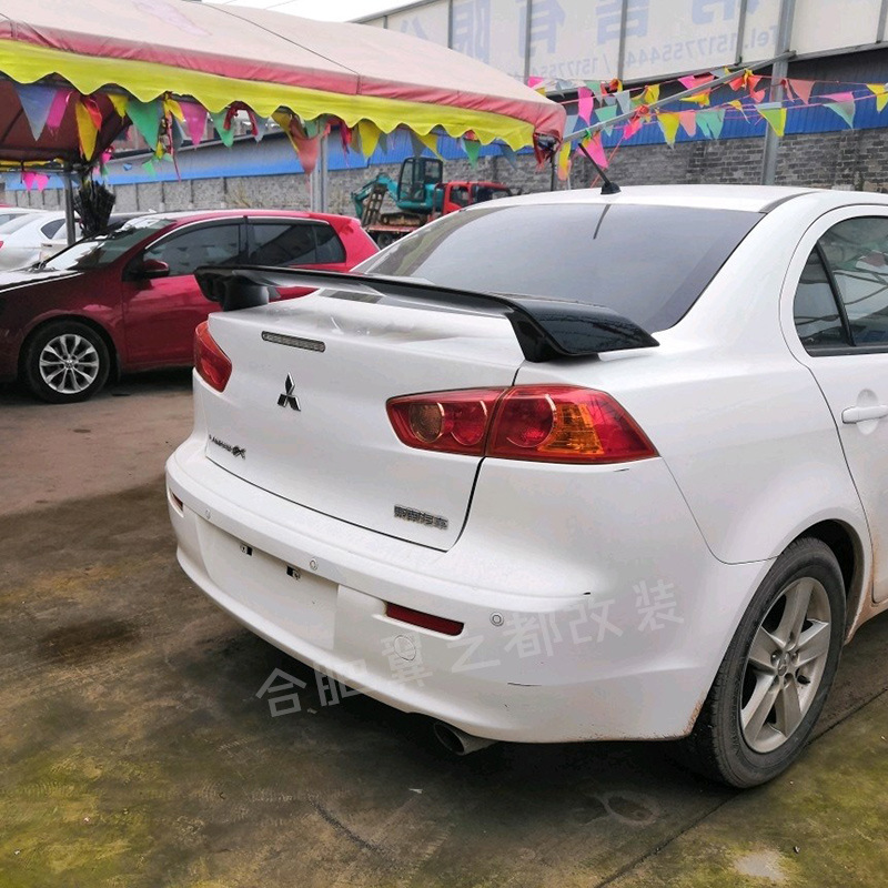 适用三菱翼神尾翼evo十代定风翼高尾翼双色烤漆运动版abs改装专用