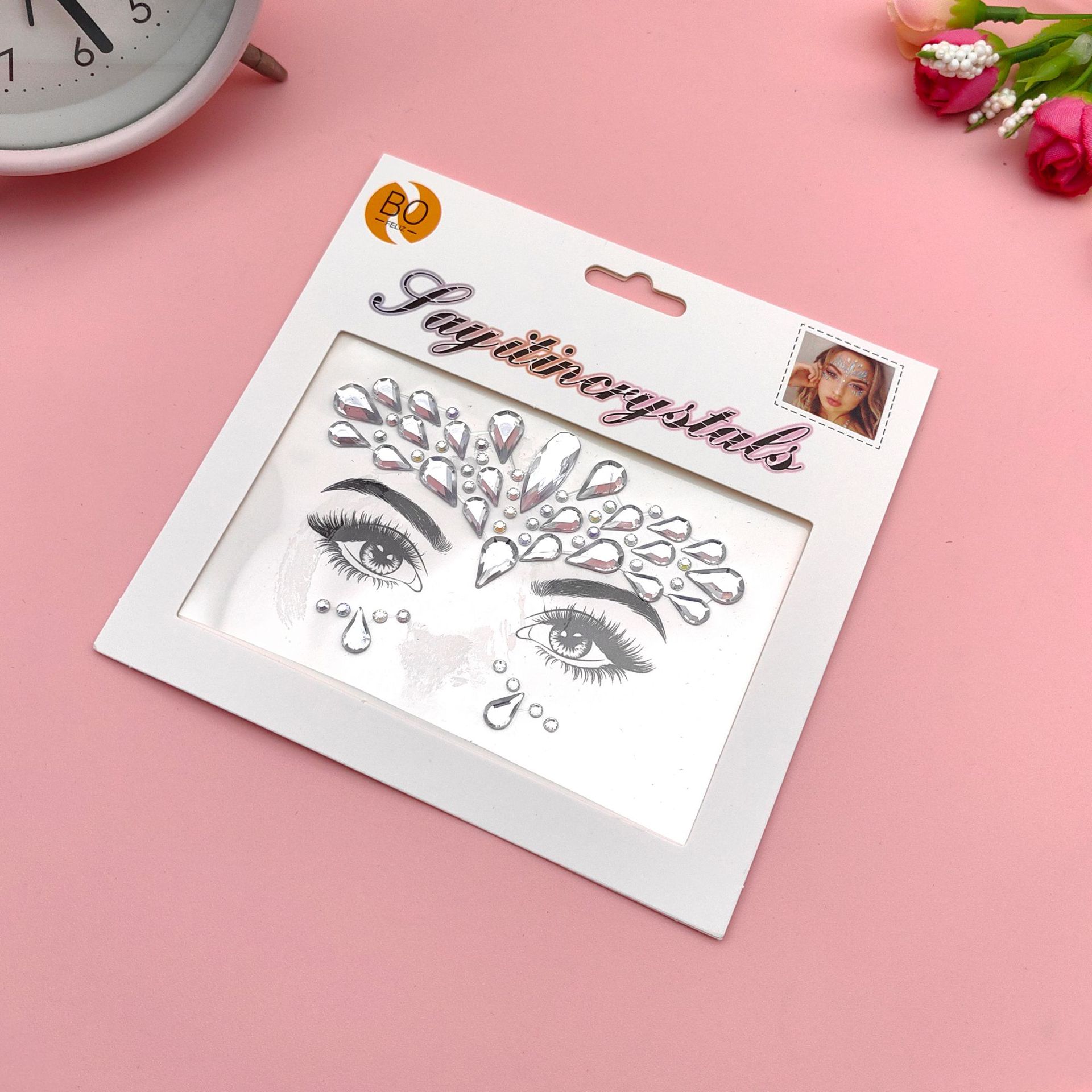 Cross-Border European and American Music Festival Makeup Effects Children's Eye Face Rhinestone Face Diamond Sticker Eye Corner Bindi Performance