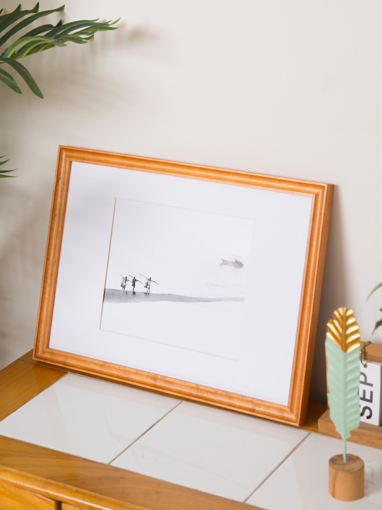 实木相框装裱画框外框8k开a4 a3 24寸海报挂墙定制任意尺寸洗照片