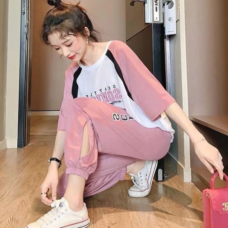 12中大童女13夏装14韩版两件套15六年级16岁大童运动网红休闲套装