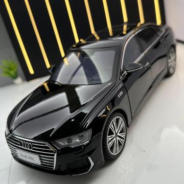 智冠正版授权合金车模1 :18奥迪a6l发声回力开门玩具汽车音乐模型