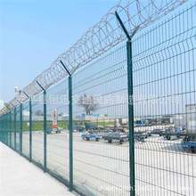 机场护栏网框架刺绳Y型柱防护网防攀爬围栏网安全牢固机场隔离栅