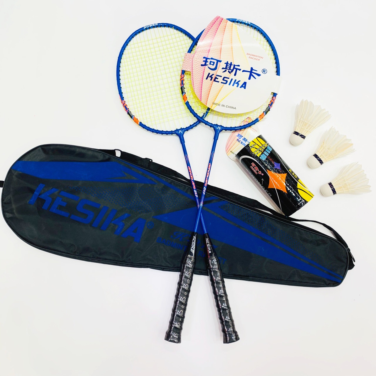 珂斯卡k217羽毛球拍成人学生初学双拍专业训练送k30三只装羽毛球