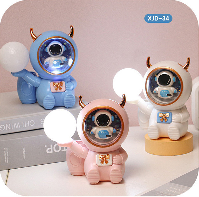 New Fun Electric Cartoon Series Small Night Lamp with Space Stars Educational Children's Toys Wholesale