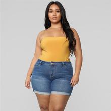 summer fat short jeans women plus size ladies pants女裤