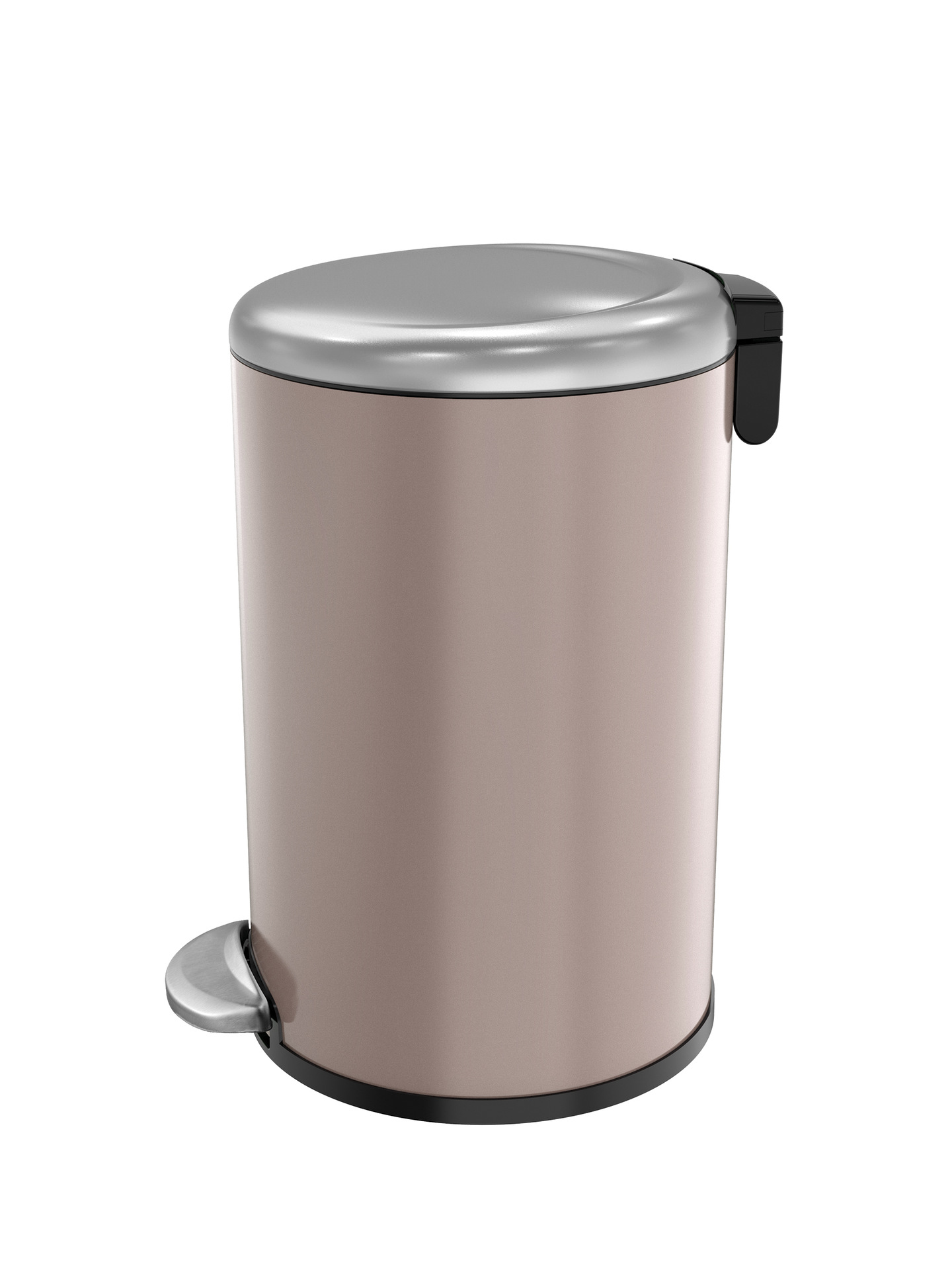 缤仕垃圾桶脚踏式家用客厅厨房卫生间轻奢简约圆形脚踩不锈钢带盖