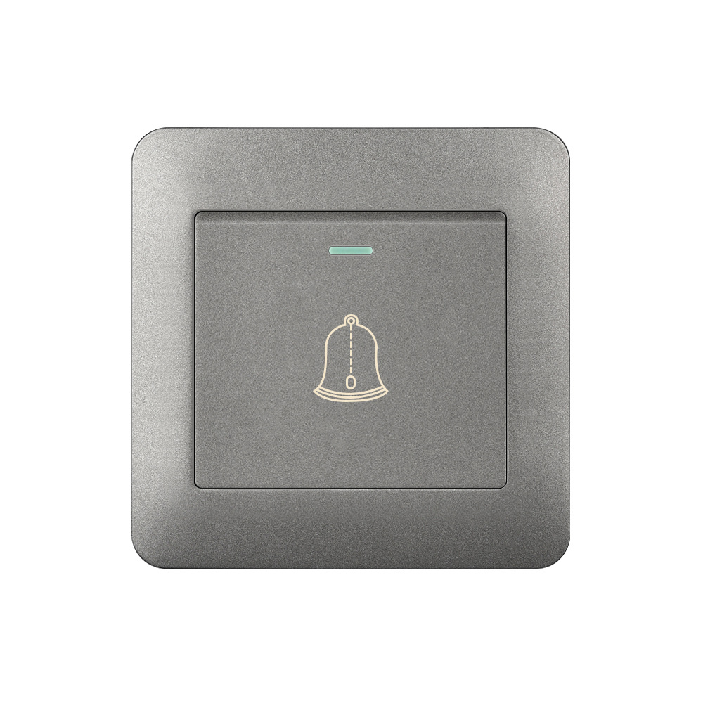 hhh门禁门控门铃出门开关插座 86型小区办公室通用开关插座pc烤漆